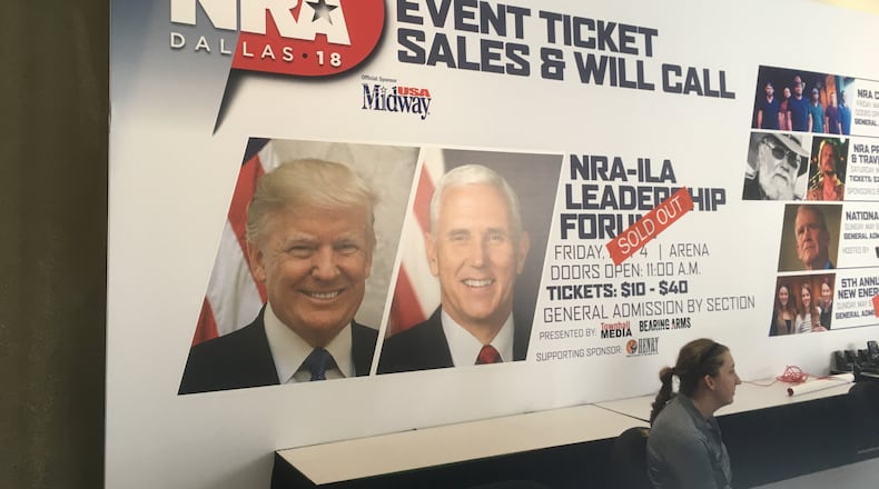 The NRA's Leadership Forum, which will feature remarks from President Donald Trump and Vice President Mike Pence, is a sell-out. Photos: Jennifer Brett