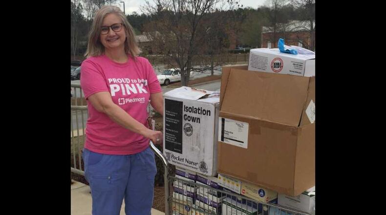 Some of the medical items Henry County Schools donated to Henry Piedmont Hospital.