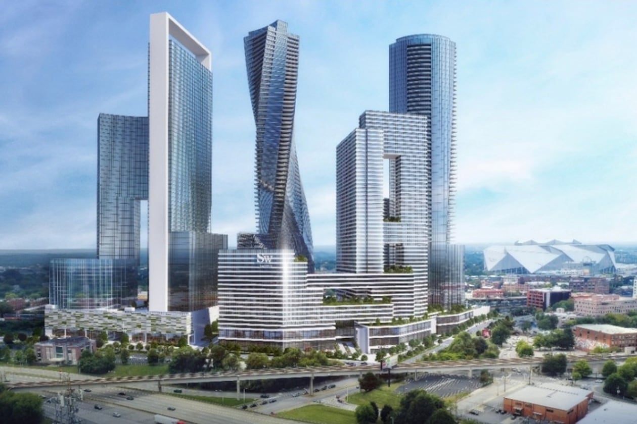 An upstart developer won preliminary backing Tuesday for an ambitious high-rise project near downtown Atlanta.