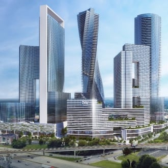 An upstart developer won preliminary backing Tuesday for an ambitious high-rise project near downtown Atlanta.