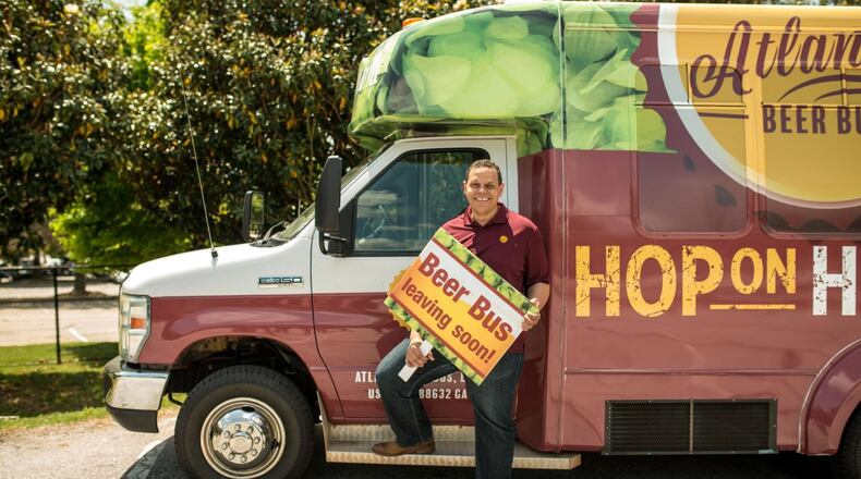 Travis Irions launched the “hop-on/hop-off” Atlanta Beer Bus. CONTRIBUTED BY MIA YAKEL