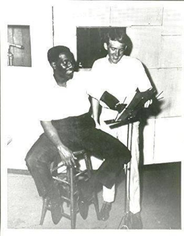 Soul-singing legend Otis Redding and Alan Walden in an undated photograph from the 1960s. (Contributed)
