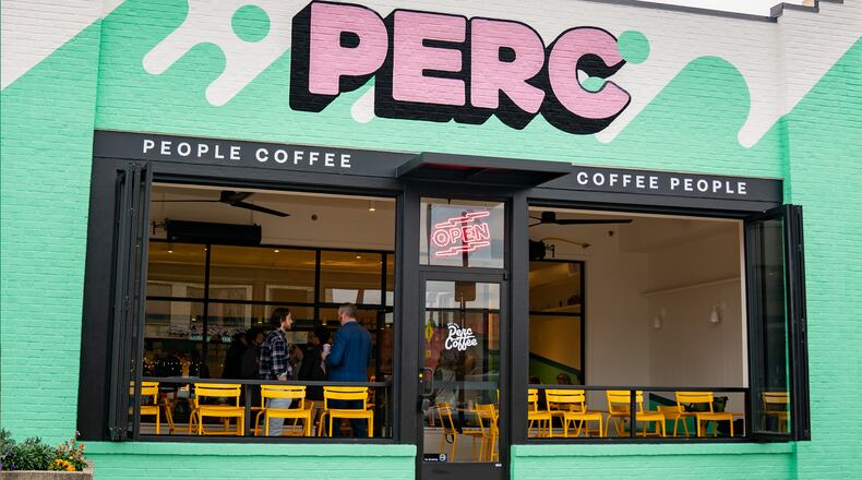 The exterior of the new Perc Cofee location in Tucker. / Courtesy of Perc Coffee