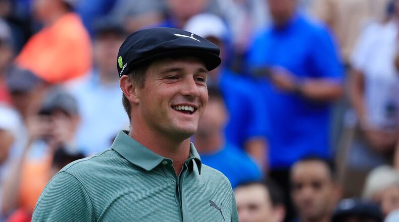 If only this were 2019, then FedEx Cup points leader Bryson DeChambeau already would be 10 under and even happier. (Cliff Hawkins/Getty Images)