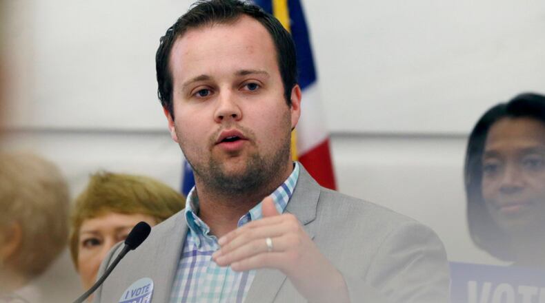 Attorneys for former reality TV star Duggar filed motions Friday seeking to dismiss child pornography charges against him. (Washington County Arkansas Jail via AP, File)