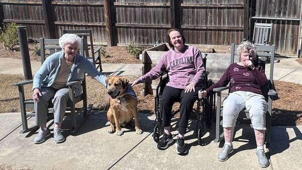 Craig Derene discovered there are other ways to stay active in his local community with his dog Wally (second from left), who is now a certified therapy dog. (Courtesy of Craig Derene)