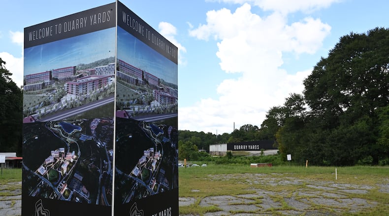 Picture shows Quarry Yards from Gary Avenue near Bankhead MARTA Station on Saturday, Sept. 12, 2020. Investors are providing a low-interest loan to develop affordable homes in the Grove Park neighborhood next to Quarry Yards. (Hyosub Shin / Hyosub.Shin@ajc.com)