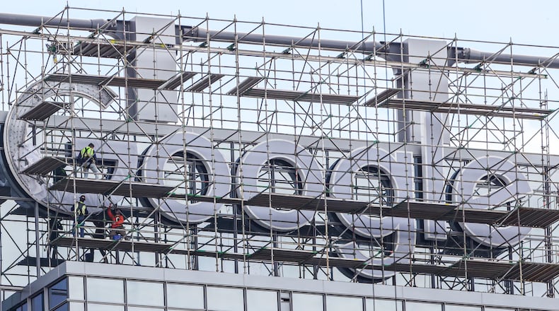 Google moved into a new office last year at 1105 West Peachtree in Midtown. (John Spink / John.Spink@ajc.com)