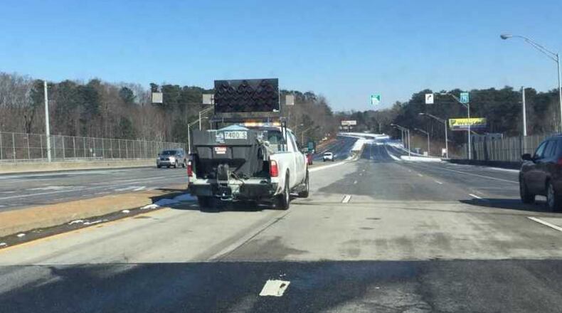 Cobb road crews dealt with 50 black ice reports overnight into Thursday, Jan. 18, 2018.