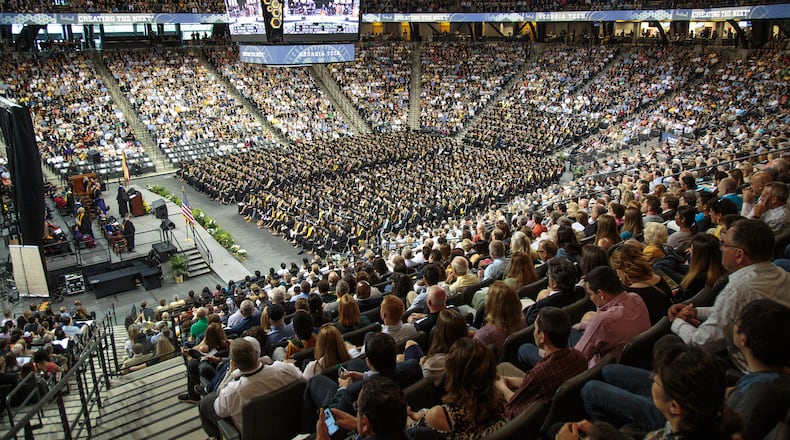 Atlanta Public Schools will hold its high school graduation ceremonies inside Georgia Tech's McCamish Pavilion. STEVE SCHAEFER / AJC FILE PHOTO