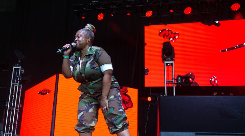 Dis N Dat band members perform during the FreakNik 2019 concert festival at the Cellairis Amphitheatre at Lakewood on Saturday, June 22, 2019. (Photo:  STEVE SCHAEFER / SPECIAL TO THE AJC)