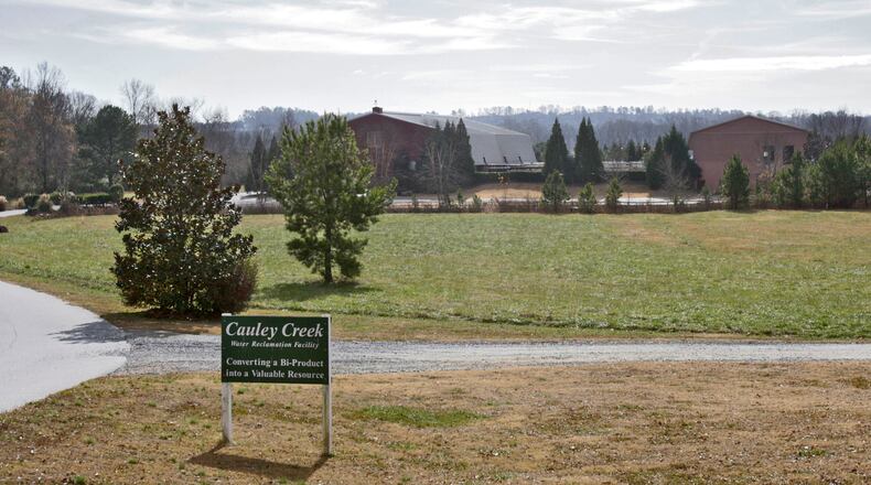 Cauley Creek Park space combines the property of the former Cauley Creek Reclamation Plant and Quail Hollow Park. BOB ANDRES BANDRES@AJC.COM