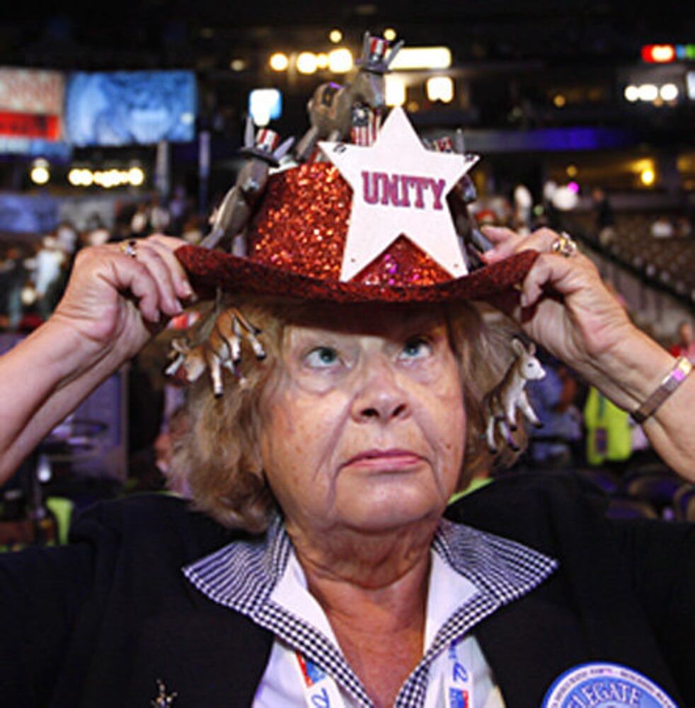At Democratic convention, the hats are the thing