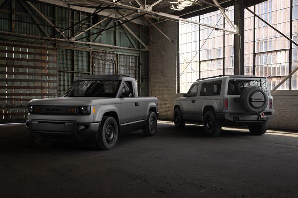Electric vehicle startup Slate recently unveiled its barebones Truck and SUV models. (Courtesy of Slate)