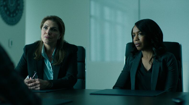 Tess Malis Kincaid (left) as FBI Special Agent in Charge Hannah Clay with Jessica Frances Dukes as Maya Miller in episode 406 of Ozark. Cr. Courtesy Of Netflix © 2021