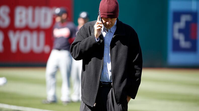 Braves general manager John Coppolella, at Nationals Park before Wednesday night’s game, declined to comment on Hector Olivera's arrest.
