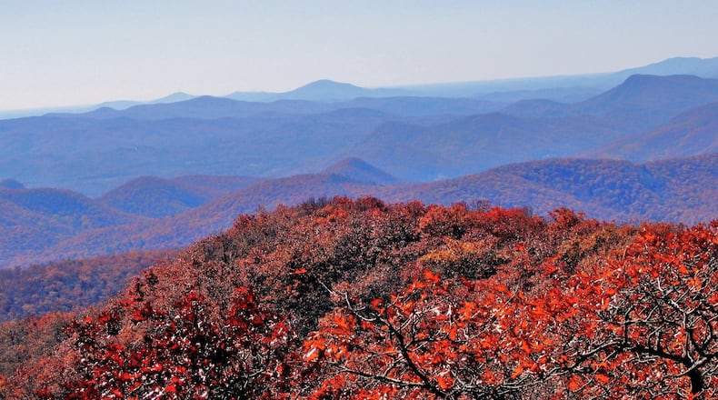 At an elevation of 4,696 feet, Rabun Bald is the tallest mountain in Rabun County and the second-highest peak in Georgia. An observation tower on the summit provides views that extend for more than 100 miles. CONTRIBUTED BY CHARLES SEABROOK