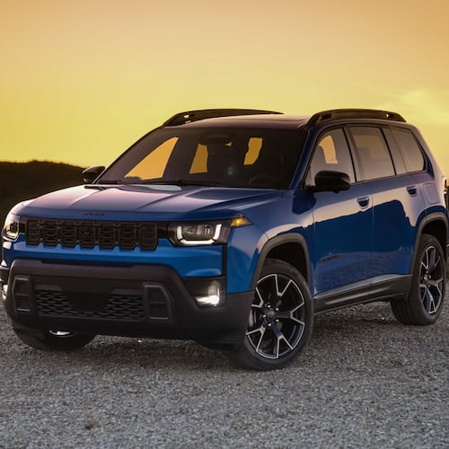 This photo provided by Jeep shows the 2026 Cherokee. Jeep's small SUV is all-new and comes with a standard hybrid powertrain that gets an EPA-estimated 37 mpg combined. (Courtesy of Stellantis via AP)