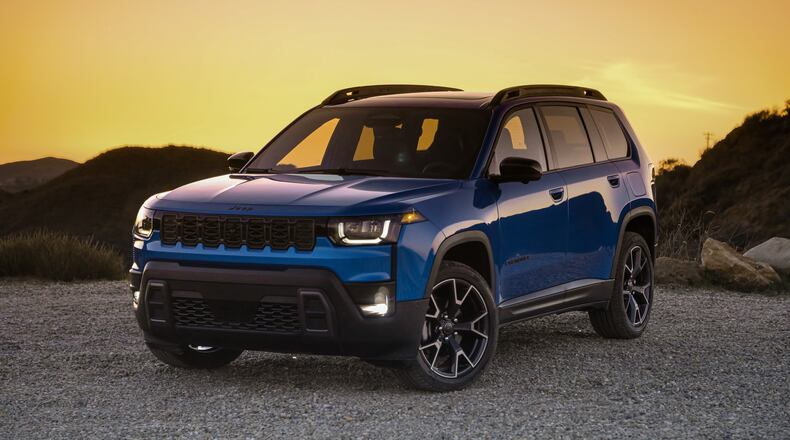 This photo provided by Jeep shows the 2026 Cherokee. Jeep's small SUV is all-new and comes with a standard hybrid powertrain that gets an EPA-estimated 37 mpg combined. (Courtesy of Stellantis via AP)