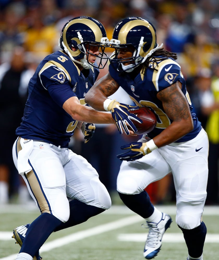 Gurley was selected 10th overall by the St. Louis Rams