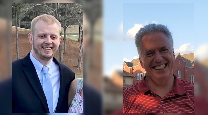 Wesley Freeman (left) and Michael Shinners were shot and killed Monday in Midtown. A suspect has been arrested and charged with murder.