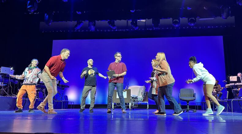 At Marietta's Jennie T. Anderson Theater, Jono Davis launched the Overture Series, which staged concert versions of musicals such as "A New Brain," shown in rehearsals last September. Photo: Jono Davis