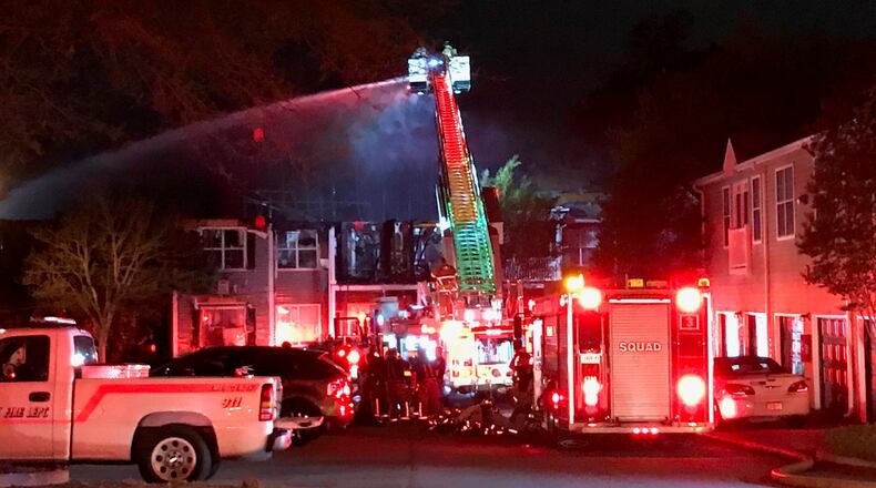 Nearly 20 apartments in Stockbridge were destroyed by a fire Thursday night.
