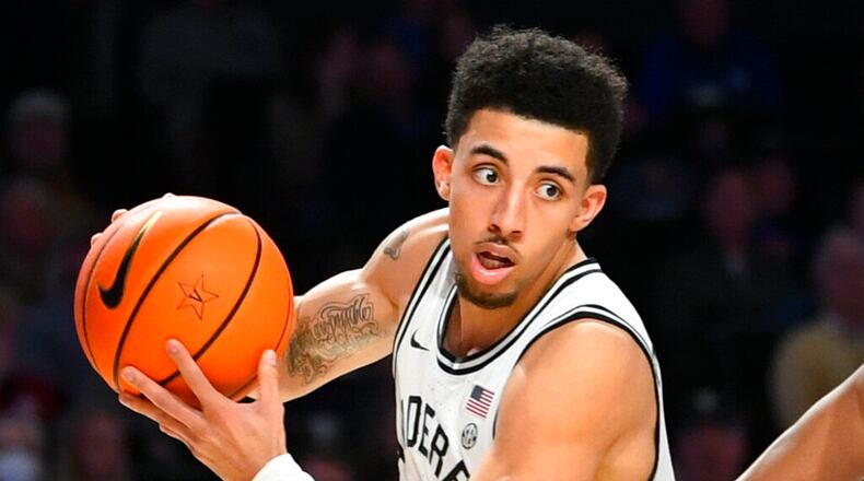 Vanderbilt guard Scotty Pippen Jr. scored 13 against the Bulldogs. AP file photo