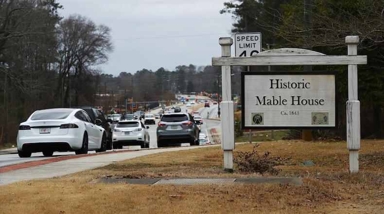 021722 Mableton: Traffic passes by the historic Mable House on Floyd Road on Thursday, Feb. 17, 2022, in Mableton.   “Curtis Compton / Curtis.Compton@ajc.com”`