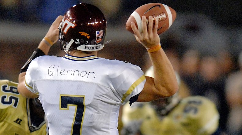 2007: Virginia Tech 27, Georgia Tech 3 -- Notable about this game, Virginia Tech quarterback Sean Glennon (7) wore a doctored Georgia Tech jersey after his - and that of three other Virginia Tech players - was stolen prior to the game at Bobby Dodd stadium.