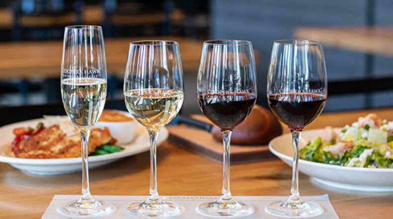 The home of one of the world’s largest wine clubs, Cooper’s Hawk clearly holds mass appeal. The upscale chain also serves cocktails and beer. (Courtesy of Cooper’s Hawk Winery and Restaurant)