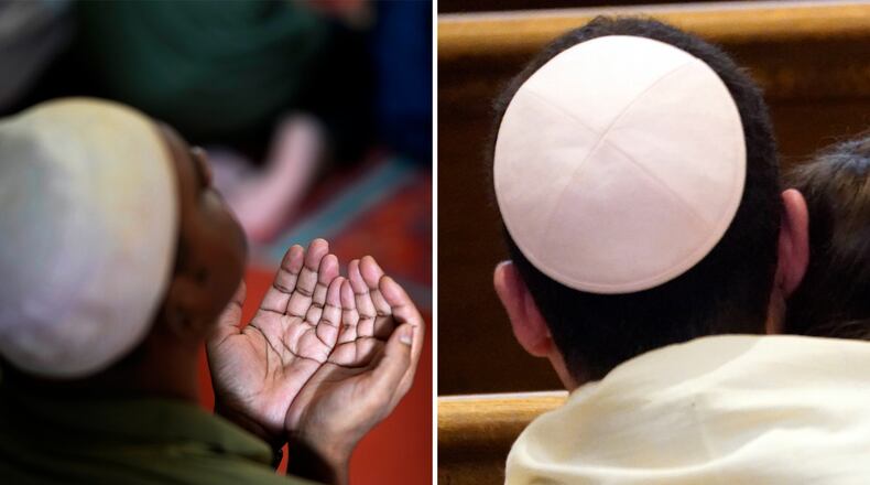 Muslim and Jewish religious leaders have personal struggles during the Israel-Hamas war. (Photo compilation / Associated Press)