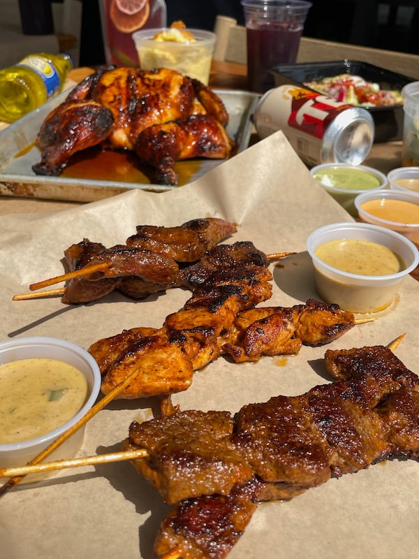 Tio Lucho's will grill up anticuchos on its patio during the restaurant's four-year anniversary celebration this weekend. (Courtesy of MJT & Co. | @mjtandco)