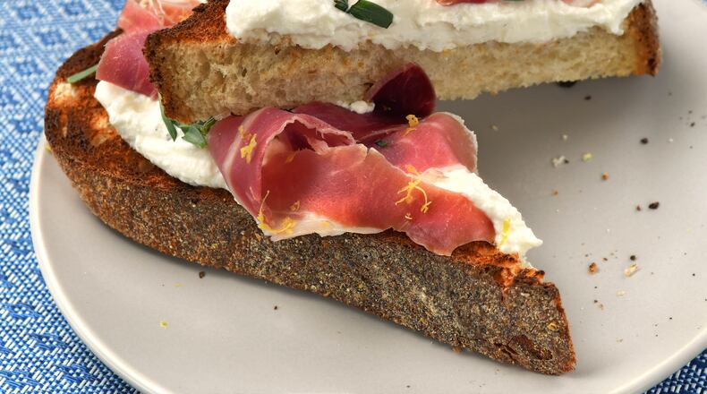 Fancy Toast with Ricotta and Prosciutto
(CHRIS HUNT FOR THE ATLANTA JOURNAL-CONSTITUTION)