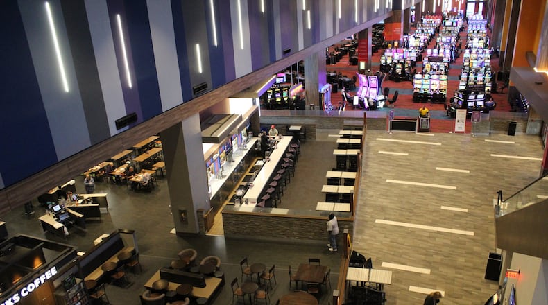 The casino floor (food court and bar to the left) at Harrah’s Cherokee Valley River in Murphy, N.C. , which celebrated a fruitful first year in September 2016. MELISSA RUGGIERI / MRUGGIERI@AJC.COM