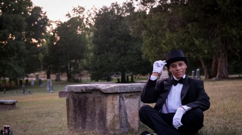 According to the Aurora Theatre, Billie O’ Osborne Jr, aka Evan Phillips, goes by Boo Jay for short and is a "rambunctious young student at Hooper-Renwick by day and a scholar of the cemetery by night. His favorite after-school activity is to guide his friends through the town’s haunted cemetery." COURTESY AURORA THEATRE