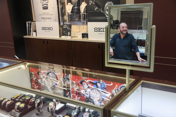 Personal Touch Jewelry owner Dan George appears at his store at North Point Mall in Alpharetta on April 10, 2026. (Arvin Temkar/AJC)
