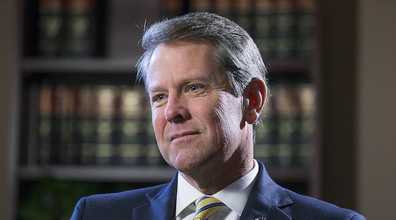 Gov. Brian Kemp plans to endorse a measure that would allow Georgians to carry firearms without a state permit. (ALYSSA POINTER/ALYSSA.POINTER@AJC.COM)