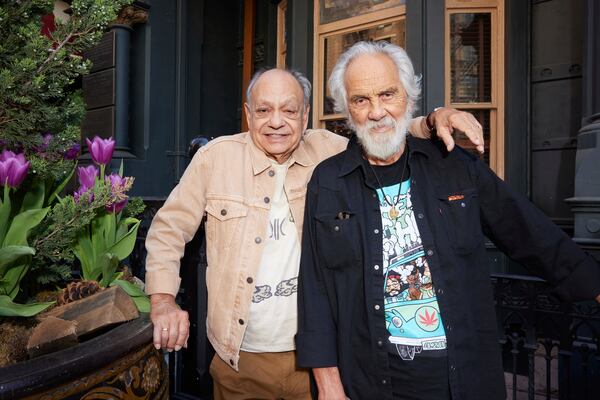 Cheech Marin, left, and Tommy Chong of Cheech and Chong pose for a portrait on Wednesday, April 23, 2025, in New York. (Photo by Matt Licari/Invision/AP)