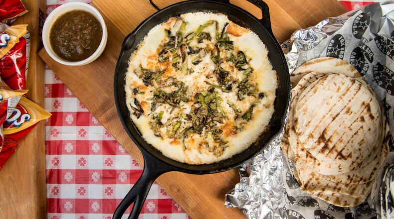 Grilled Fundido with Charred Green Onions. Photo Credit- Mia Yakel.