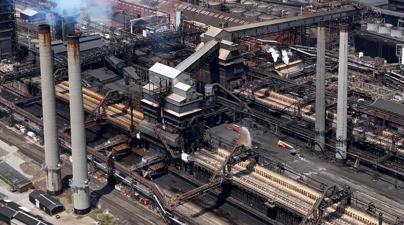 FILE - A portion of the Clairton Coke Works, a U.S. Steel plant, is seen Aug. 11, 2025 in Clairton, Pa. (AP Photo/Gene J. Puskar, File)