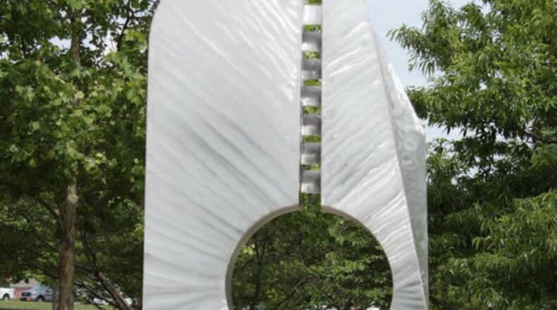 Suwanee will contract with Columns Fundraising to help Suwanee develop a public art campaign. Here, ‘Lifecycle,’ a sculpture by Grimesland, N.C. artist Hanna Jubran. Courtesy City of Suwanee