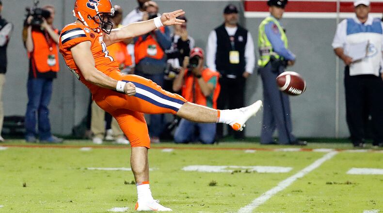 Falcons punter Sterling Hofrichter was drafted in the seventh round of the 2020 NFL draft.