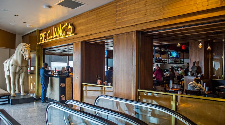 Hojeij Branded Foods' P.F. Chang's inside Terminal A at the Hartsfield Jackson Atlanta International Airport ranked number one in sales among Atlanta airport concessions in 2015, with $10.3 million in sales in the fiscal year.   JONATHAN PHILLIPS / SPECIAL