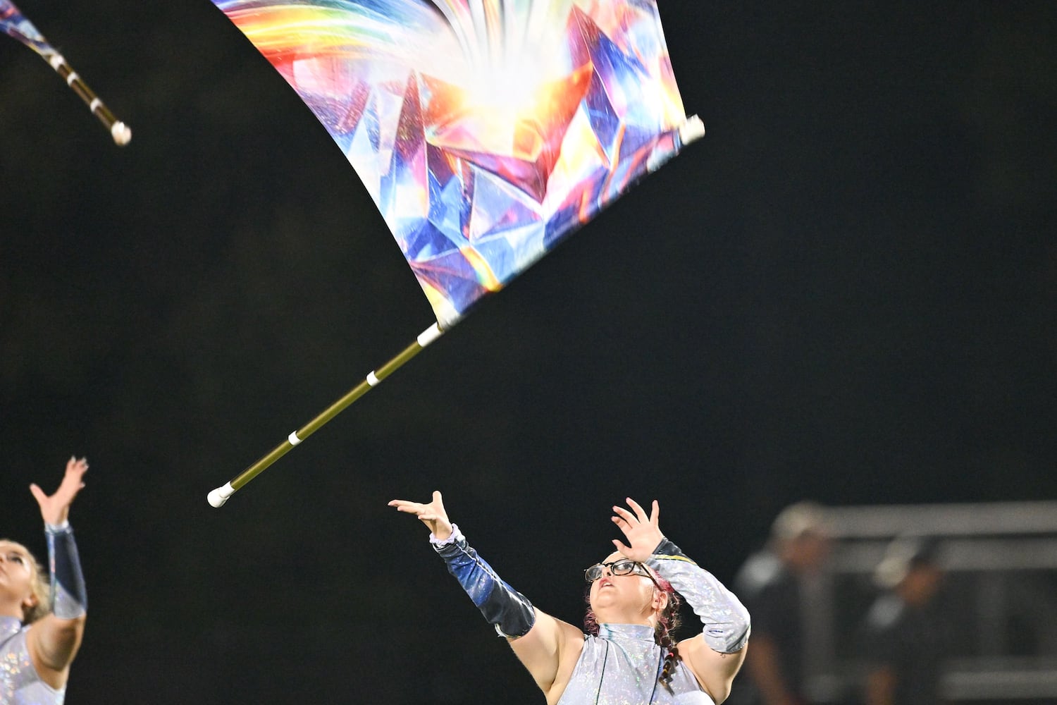 East Jackson junior Kayleigh Carver performs during halftime on Friday, Sept. 26, 2025, at Hebron Christian Academy. (Daniel Varnado for the AJC)