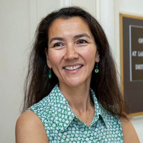 FILE - Rep.-elect Mary Peltola, D-Alaska, is interviewed on Capitol Hill in Washington, Sept. 12, 2022. (AP Photo/Amanda Andrade-Rhoades, File)