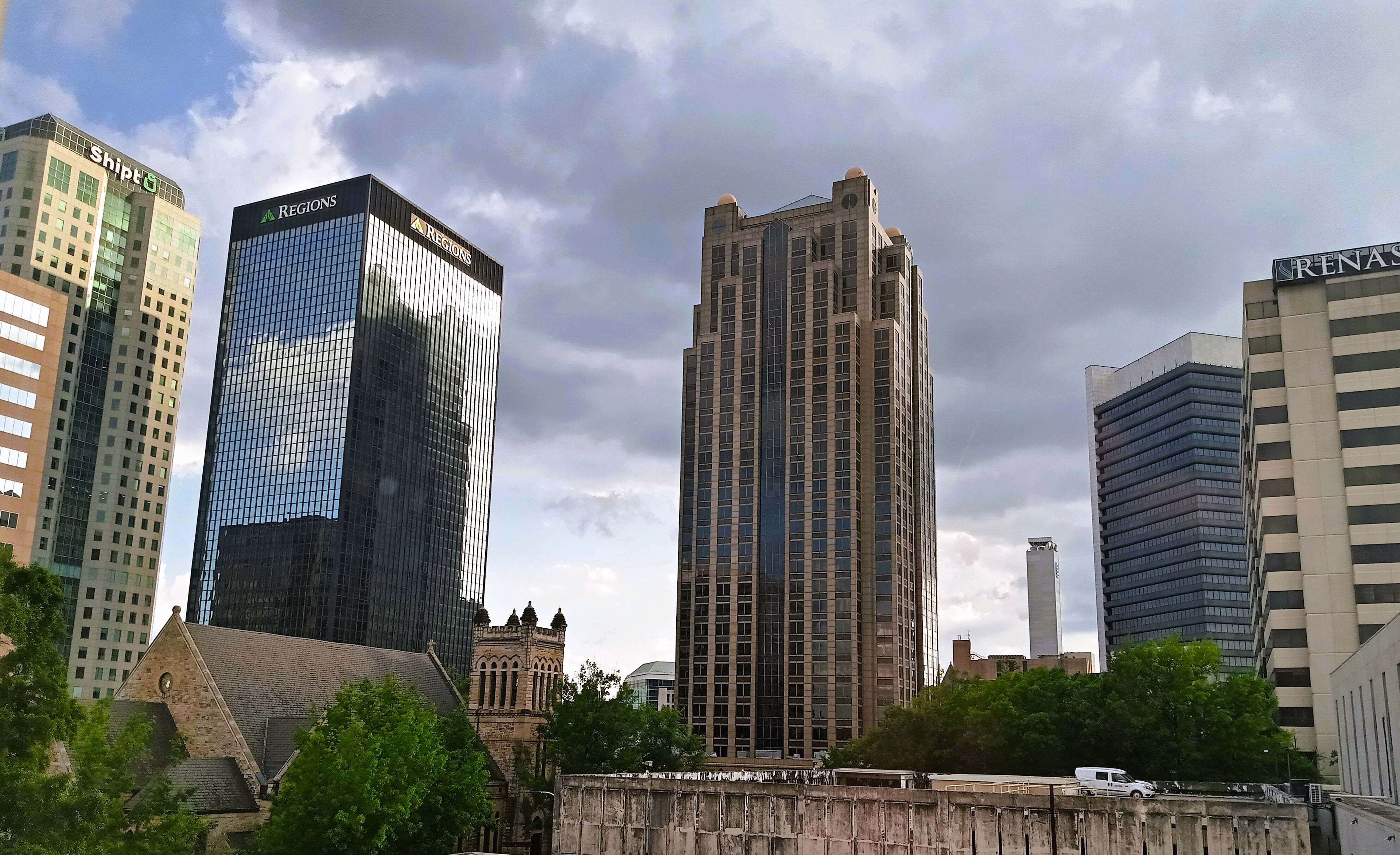 The skyline of downtown Birmingham as seen from the sixth floor of the Tutwiler Hotel. (Courtesy of Blake Guthrie)