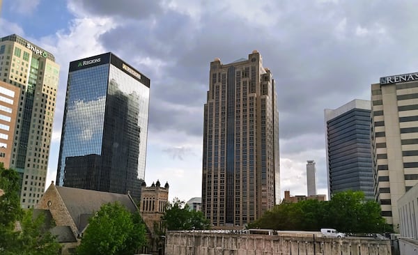 The skyline of downtown Birmingham as seen from the sixth floor of the Tutwiler Hotel. (Courtesy of Blake Guthrie)