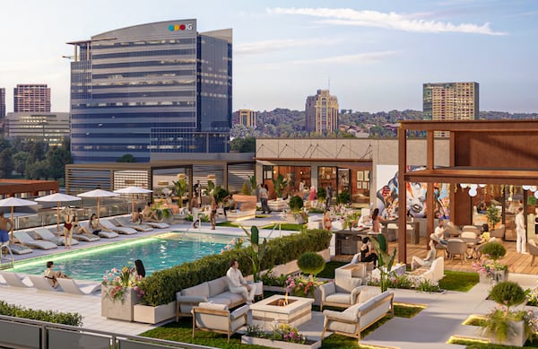 This is a rendering of the mixed-use Campus 244 project in Dunwoody. (Courtesy of Georgetown Co./City of Dunwoody)