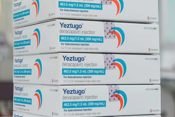 This photo provided by Gilead Sciences shows packaging for the company's HIV prevention medication, Yeztugo, (lenacapvir) at a manufacturing facility in La Verne, Calif., in June 2025. (Gilead Sciences via AP)